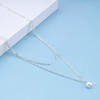 Cimenexe Bohemian Layered Pearl Pendant Necklace Silver Pearl Necklace Chain