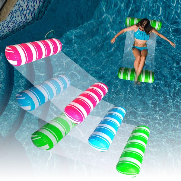 3 Pack Inflatable Pool Floats Adult Size Water Hammock,Pool Floaties