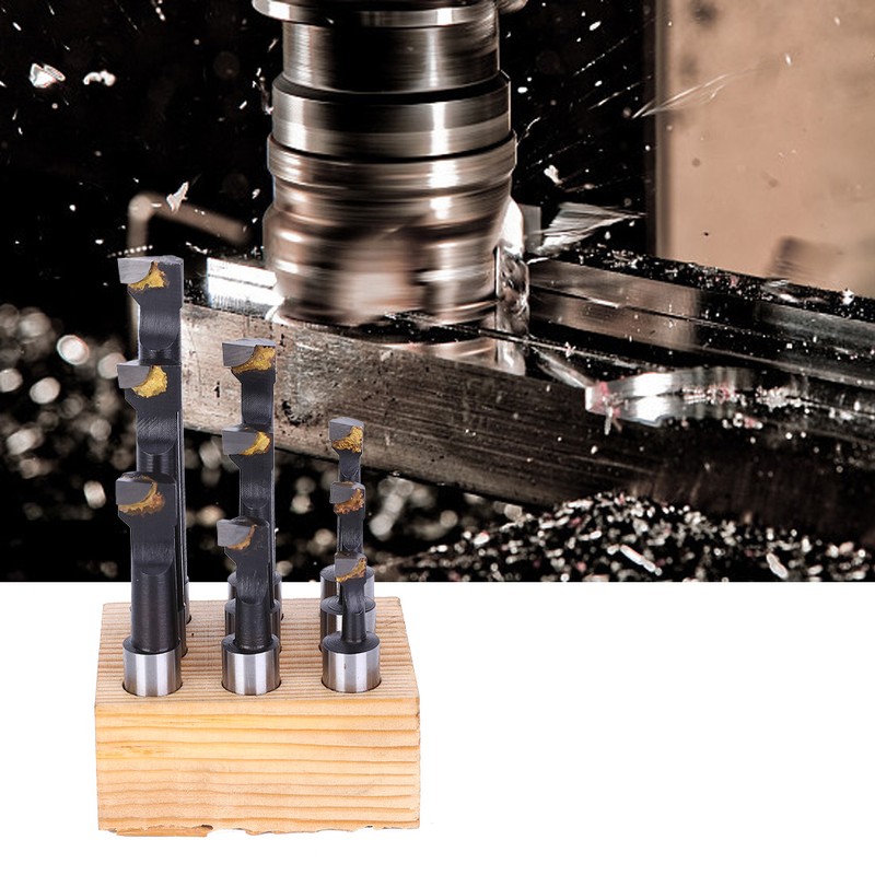 9Pcs Boring Bar Set 1/2" F1 Type High Speed Steel