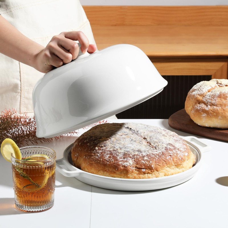 Sweejar Ceramic Bread Oven with Lid, Large Sourdough Bread Baking