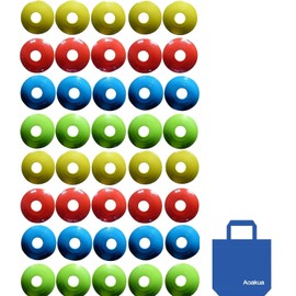 Aoakua Flat Compact Disc Marker Cones Flat Markers with Storage Bag of 40 Each 10 Sheets
