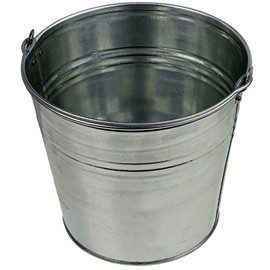 Galvanised Zinc Metal Bucket 10 Litre Water Bucket Decorative Bucket (10 Litres)
