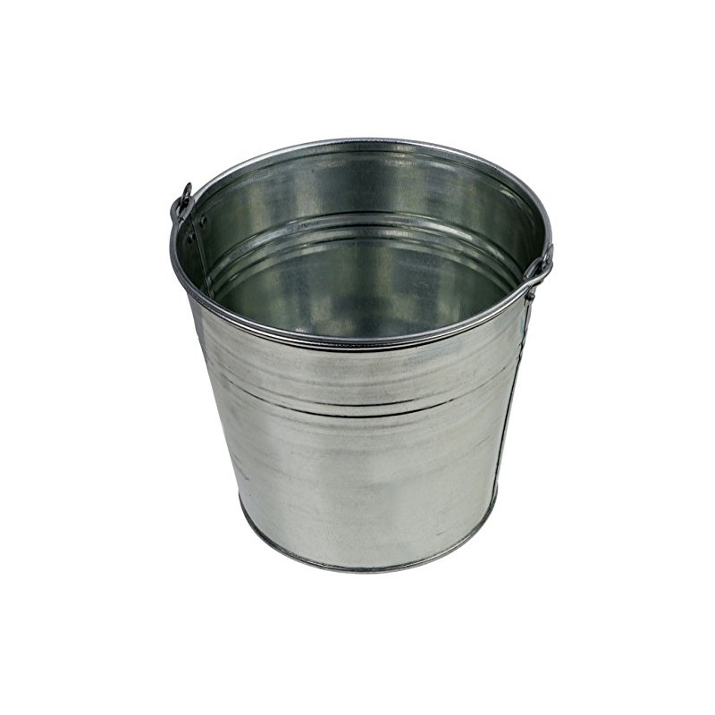 Galvanised Zinc Metal Bucket 10 Litre Water Bucket Decorative Bucket