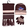 3 Pieces Kids Winter Beanie Hat Scarf Gloves Set Thermal