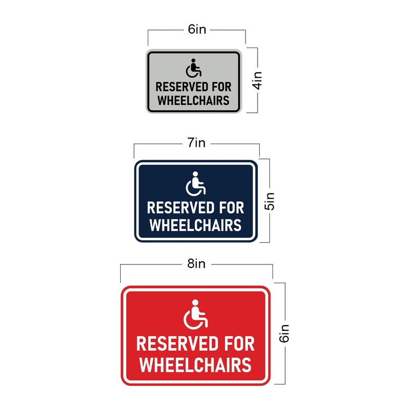 Signs ByLITA Classic Framed Reserved for Wheelchairs Sign (Blue) -