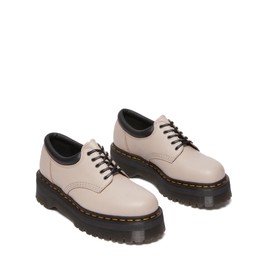 Dr. Martens 8053 Quad - Shoes for Women - Leather Upper - Padded Collar - PVC Midsole - Air-Cushioned Outsole Vintage Taupe UK 6 (US Men's 7, US Women's 8) Medium