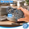 12 Piecess Stainless Steel Wool Scrubber Pads for Cleaning Dishes,
