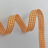 Micomon Orange Gingham Plaid Checked Ribbon 25 Yard Each Roll