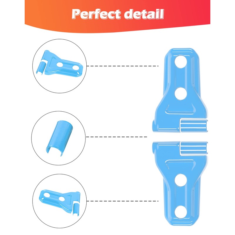 JeCar Door Hinge Cover Trim Exterior Accessories Compatible with Jeep