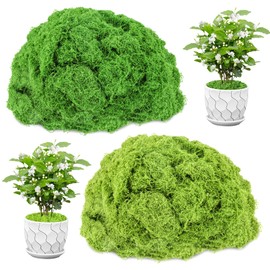Widspeed 17.6 OZ Fake Green Moss for Crafts Artificial Faux Moss for Plants Indoor Outdoor DIY Decorating Craft Art Potted Fairy Garden Accessories Wedding Accessories(250g Emerald Green, 250 Green)