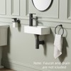 Small Wall Mounted Bathroom Sink, QISHKA 14.5" x 7" Ceramic
