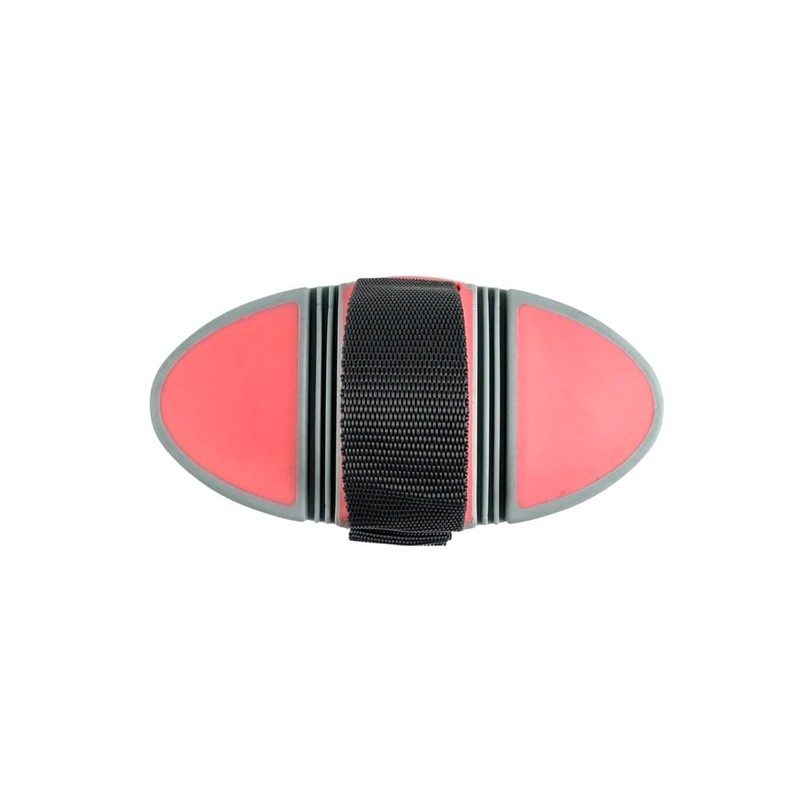 Rubber Curry Comb Massage Brush with Velcro Fastening Flexible Ergonomic
