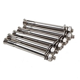 Pack of 10 Expansion Screw M8 304 Stainless Steel Heavy Duty Dowels M8 x 70 mm Bolt Anchor Heavy Duty Anchor Tools Expansion Screw Bolt Hardware Anchor Screws Wedge Anchor for Wall Construction,
