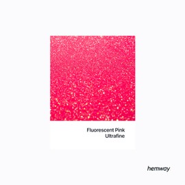 Hemway Premium Ultra Sparkle Glitter Multi Purpose Metallic Flake for Arts Crafts Nails Cosmetics Resin Festival Face Hair - Fluorescent Pink - Ultrafine (1/128" 0.008" 0.2mm) 100g / 3.5oz