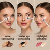Albeaut Concealer Makeup Brushes 2 PCS Angled Brushes for Liquid,