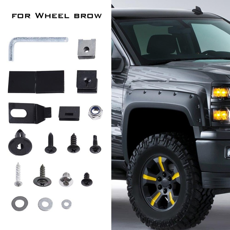 G-PLUS Fender Flares Screw/Bolt Hardware Kit Compatible with Chevy Universal