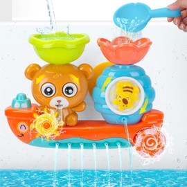LYSSIID Juguetes para El Baño, Juguetes De Baño para Niños con 2 Potentes Ventosas, Juguetes Interactivos Multicolores Duraderos, Regalos Ideales para Niños Y Niñas, Juguetes Sensoriales para Niños
