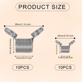 Bead Stopper Set, 10 Large and 10 Small Bead Stoppers for Jewellery Making, Creative Bead Wire Ends Prevent Beads from Falling Out