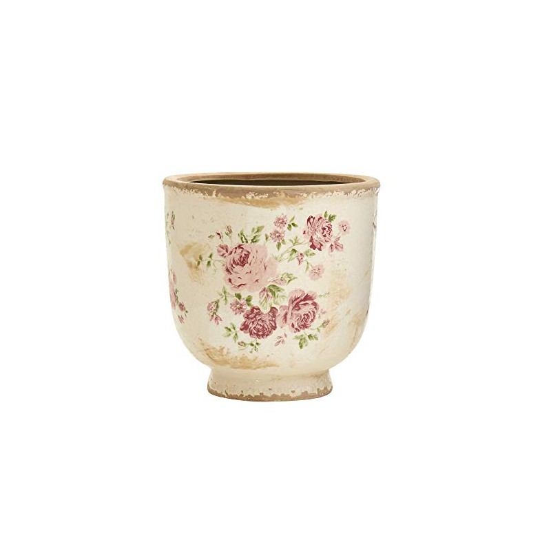 7.5in. Tuscan Ceramic Floral Print Planter