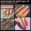 Nail Tips, 600Pcs Short Almond Acrylic Fake Nails, Pre-shaped Half