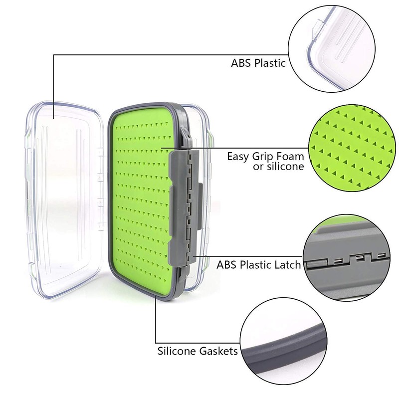 MAXIMUMCATCH Maxcatch Two-Sided Waterproof Fly Box Easy Grip Foam Jig