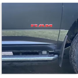 Reflective Concepts 2019-2025 RAM Door Emblem Overlay Decal Stickers - (Color: Gloss Red)