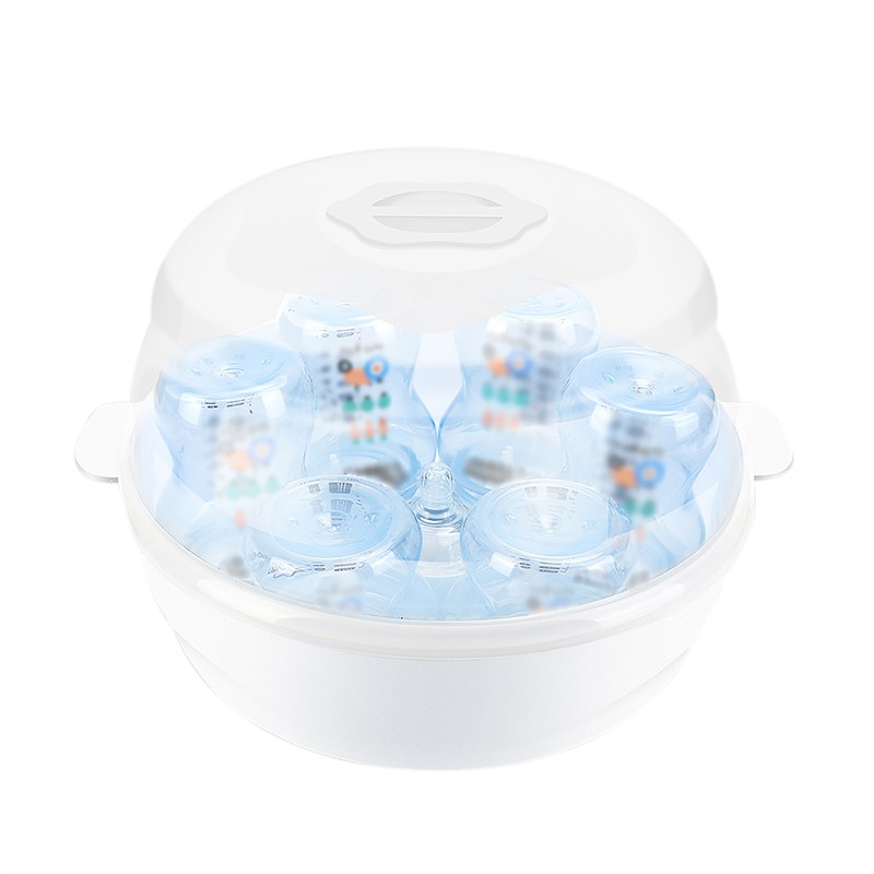 Microwave Bottle Sterilizer Steam Sterilizer Fits 6 Baby Bottles for
