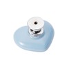NAKUPENDA 4 x Heart-shaped Ceramic Knobs, Drawer Knob, Ceramic Handle,