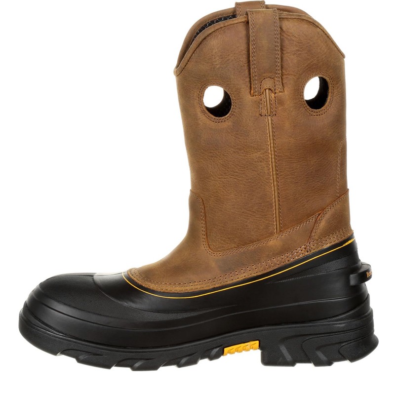 Georgia Boot Muddog Composite Toe Waterproof Work Wellington, Barracuda Gold,