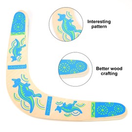 JINSION Boomerang V Shaped Outdoor, Boomerang for Children, Flatloop Bummerang, Boomerang Beginners, Return Flying Boomerang Wooden Toy Gifts for Outdoor Sports Toys Children Adults Outdoor Games