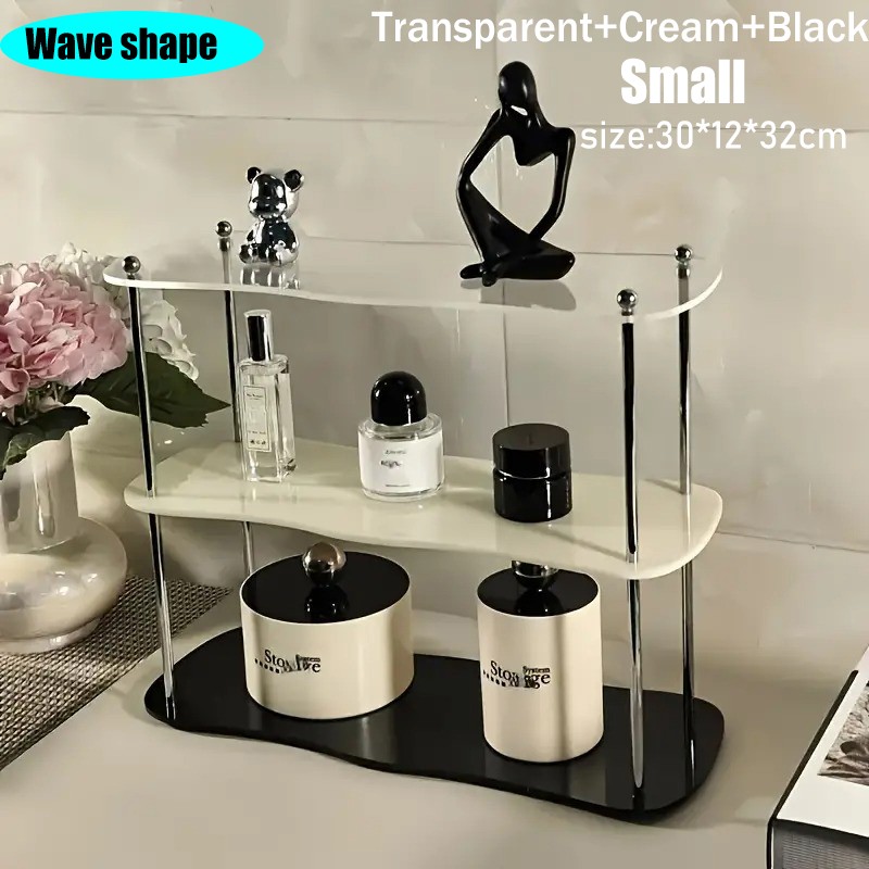 Acrylic Desktop Organizer – 3 Layer Display Shelf, Perfume Jewelry