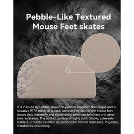 Juego de 2 juegos de línea directa de juegos serie Pebble con bordes curvados redondeados para mouse, compatible con G PRO X Superlight 2, reemplazo de pies de mouse inalámbricos, kit de actualización