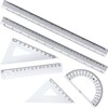 6 Pcs Triangular Ruler Set Aluminum Architect Ruler Engineering Scale