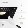 ASD Trimless 3 Inch LED Recessed Lighting, 12W 120V Commercial