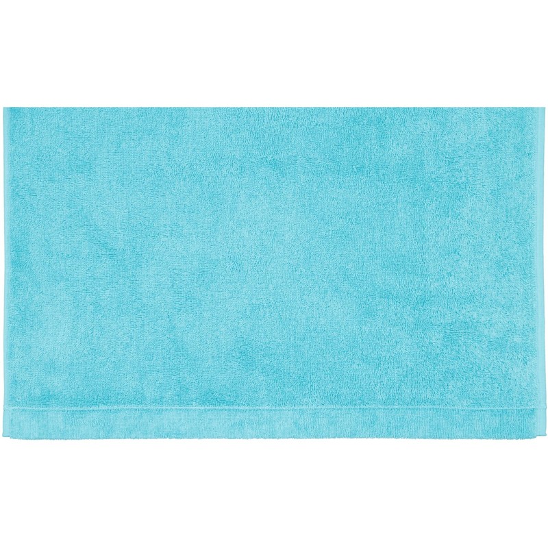 Cawö Hand towel, plain turquoise size 50x100 cm