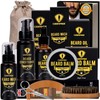 Ceenwes Upgraded Beard Grooming Kit with Beard Conditioner ,Beard Oil,
