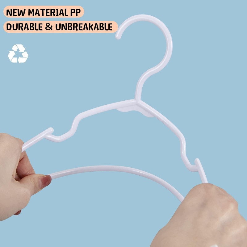 Kids Hangers for Closet- 11.6 Inch 30 Pack Plastic Baby