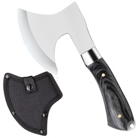 GlowTact F702 Axe, Wood Splitting Axe, Hatchet, Camping Equipment, Garden, Gardening Supplies, Outdoor Equipment, Stainless Steel, Protective Case Included