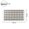 Kitchen Runner Beige Checked 50 x 100 cm 100% Cotton