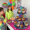 KARAQY Rainbow Neon Leopard Cupcake Stand,Cheetah Birthday Party Decorations 3