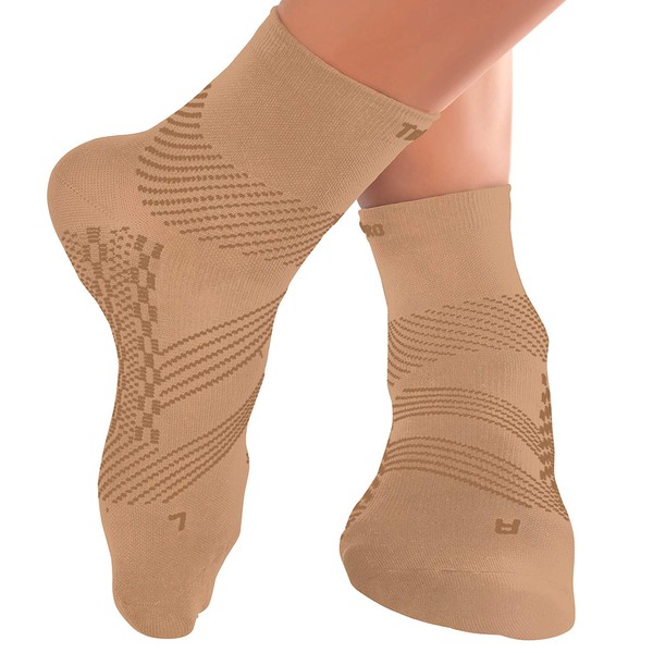 TechWare Pro Calcetines para fascitis plantar, calcetines de compresión de tobillo para mujeres y hombres. Soporte para tendinitis de Aquiles y soporte para el arco del pie