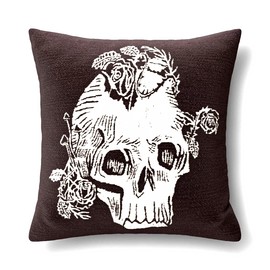 Threshold NEW! Threshold Skull and Flowers Throw Pillow *Lot of 2*