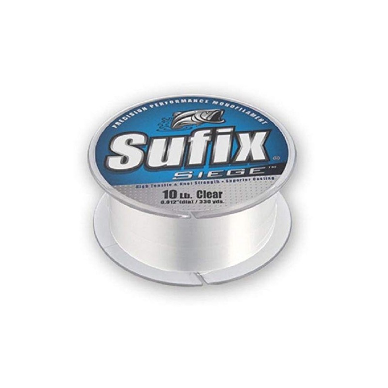 Sufix Siege 8 lb (Clear, Size- 330 YD Spool)