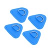 INFINAUTO 4pcs D Ring Patch PVC Stainless Steel Triangle Shape
