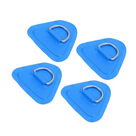 INFINAUTO 4pcs D Ring Patch PVC Stainless Steel Triangle Shape Blue for Kayak Stylish Design