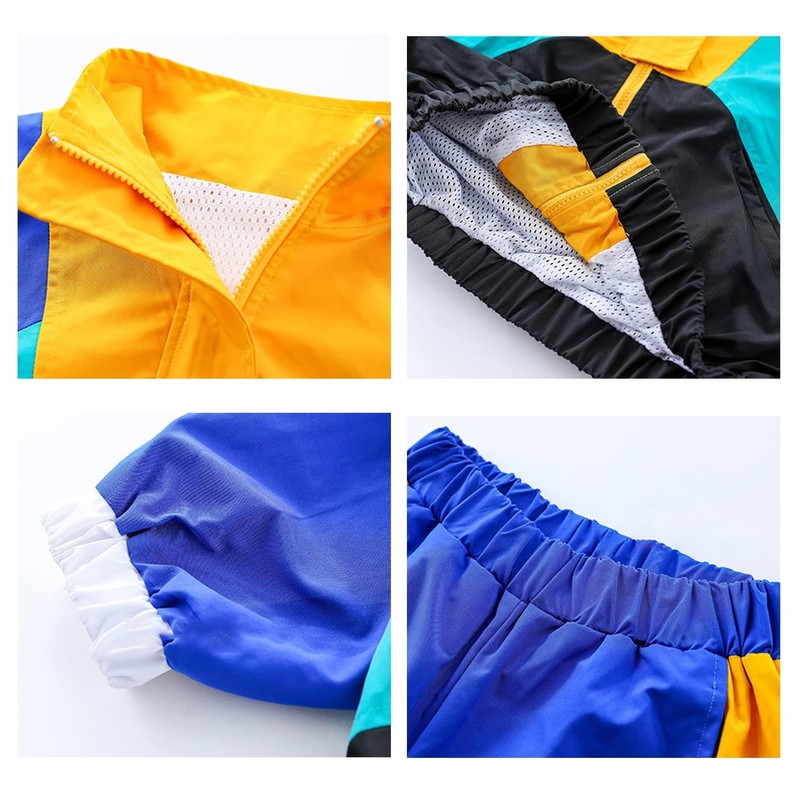 Boys' Girls' Color Block Jacket Track Pants Sets Dance Outfits