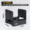 DEWHONETE 10Pcs 4x4 Post Base for Concrete Pergola Fence Wooden
