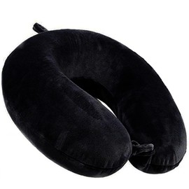 XinYiSheng Travel Pillow - Memory Foam Neck Pillow Support Pillow,Luxury Compact & Lightweight Quick Pack for Camping,Sleeping Rest Cushion (Black)