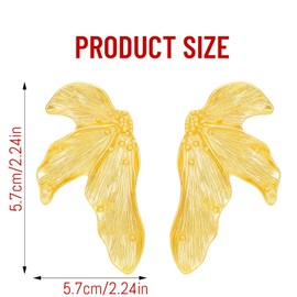 Statement Earrings, Gold Earrings for Women, Elegant Irregular Petal Design, Bohemian Summer Earring, Fashion Gold Statement Jewelry for Daily Wear and Special Occasions