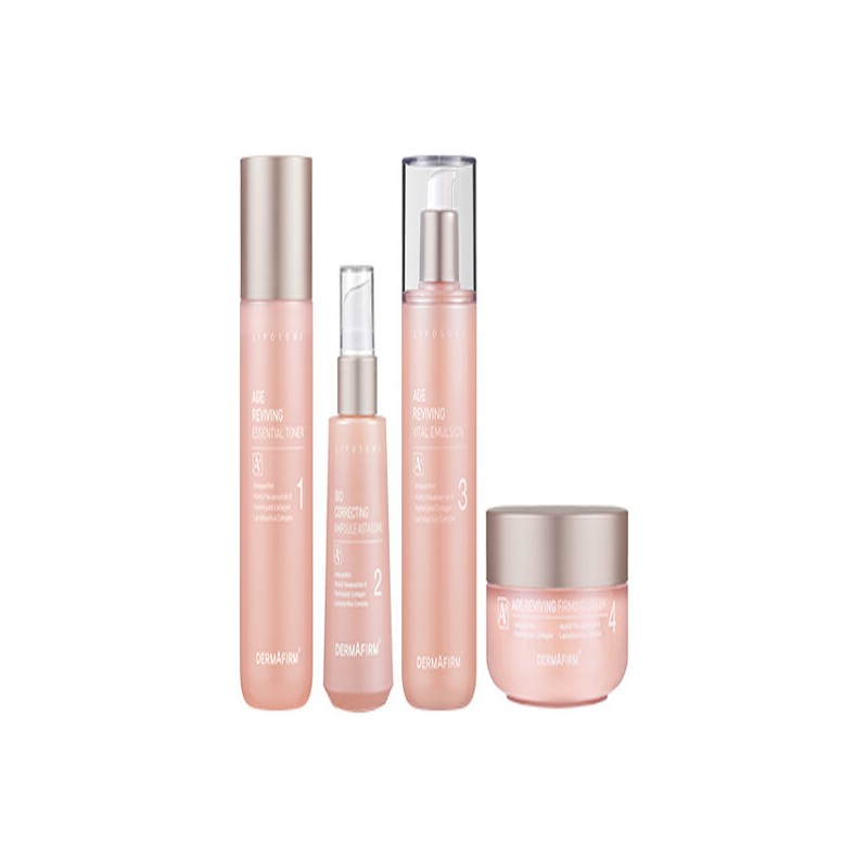 Dermafirm (현대홈쇼핑)더마펌 에이지 리바이빙 안티에이징 A4 라인 스킨+앰플+에멀젼+크림 (Hyundai Home